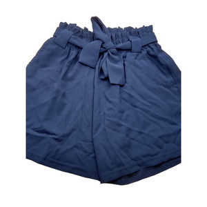 KG Fashions Paper Bag Shorts Navy Blue Sz M